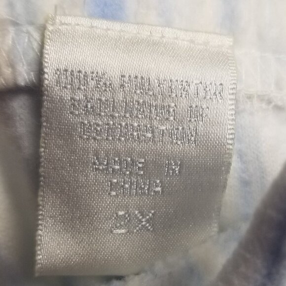 Eileen West Pastel Blue Lace Trim Cottagecore Women's Flannel Pajamas Sz 2X - Picture 11 of 11